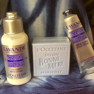 Loccitane en provence soap lotion hand cream set